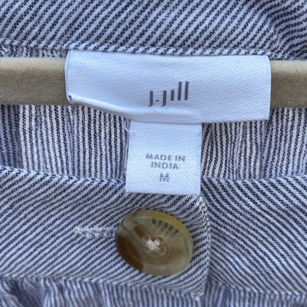 J. Jill Light Blue Button-Front Blouse - Picture 3 of 3